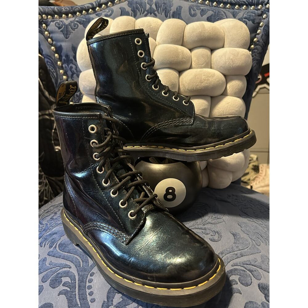 Dr Martens 1460 Teal Patent Leather size 7/EU 38